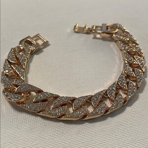 Gold Cuban Bling Unisex Bracelet